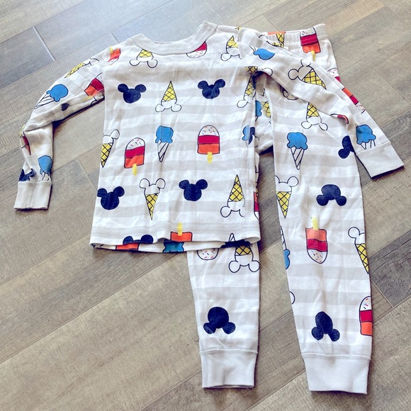 Hanna Andersson Mickey Disney Popsicle Ice Cream Long John PJs Pajamas size 100 - Picture 1 of 4